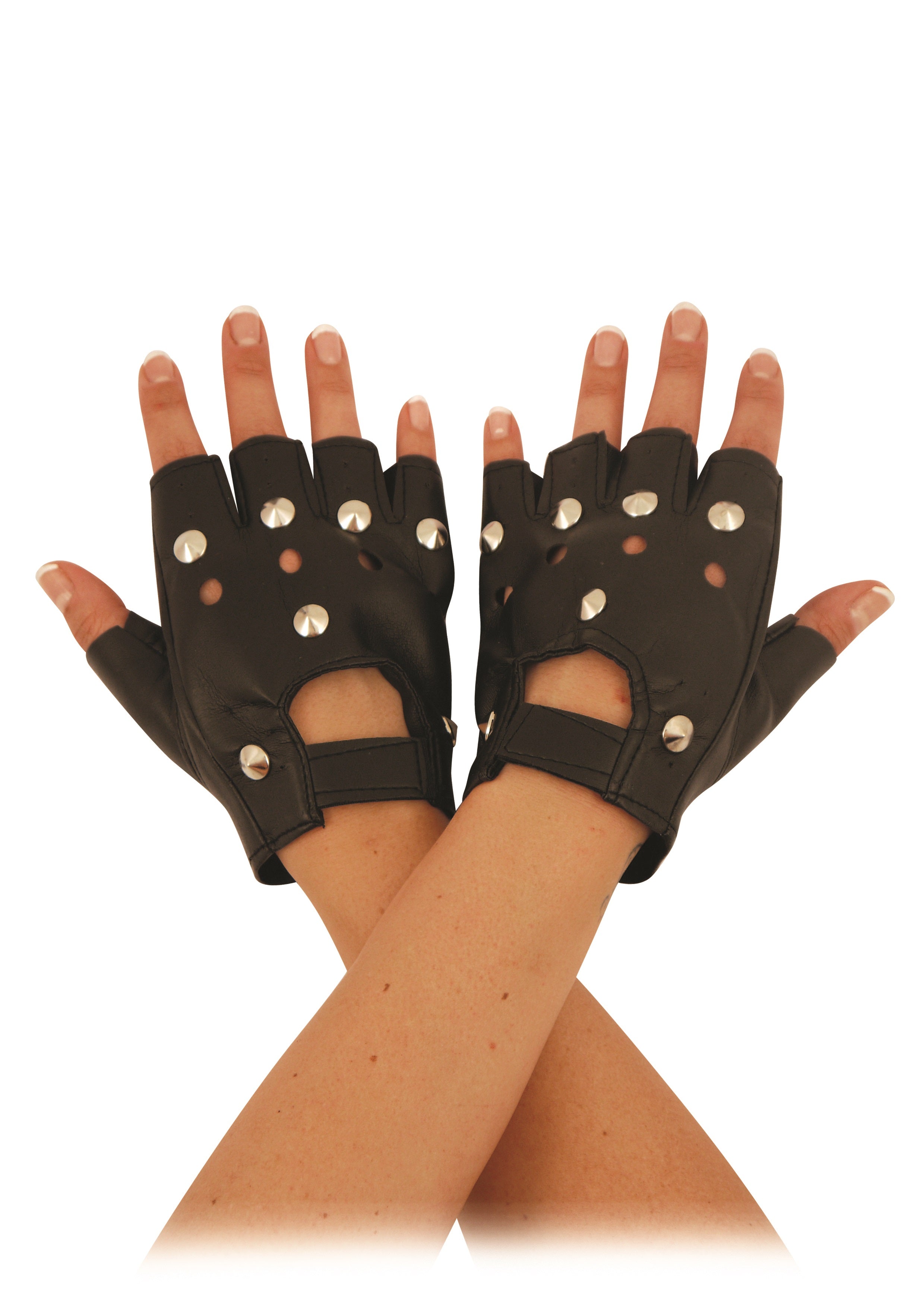 Wickedfun Black Biker Gloves