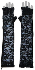 Black Long Lace Gloves