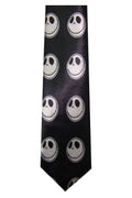 Black Smiley Skull Face Neck Tie