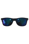 Wickedfun Black Frame With Green Mirror Lens Glasses (Pack of 12)