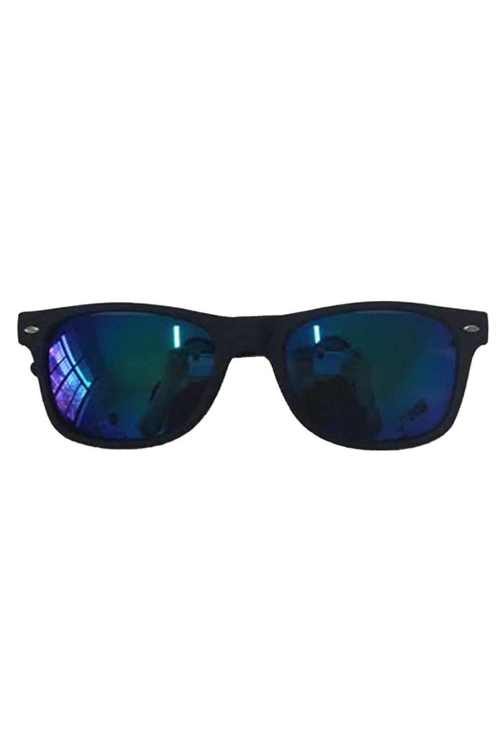 Wickedfun Black Frame With Green Mirror Lens Glasses (Pack of 12)