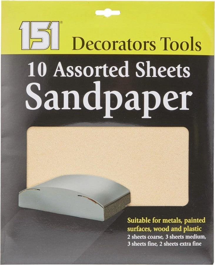 HD1002E 12 PACK ASST SHEETS SANDPAPER 10PK