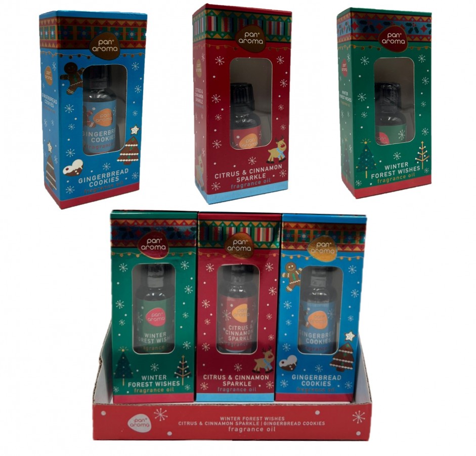 PAN0757 20ML FRAGRANCE OIL ASSORTED - CITRUS, GINGER, FORE