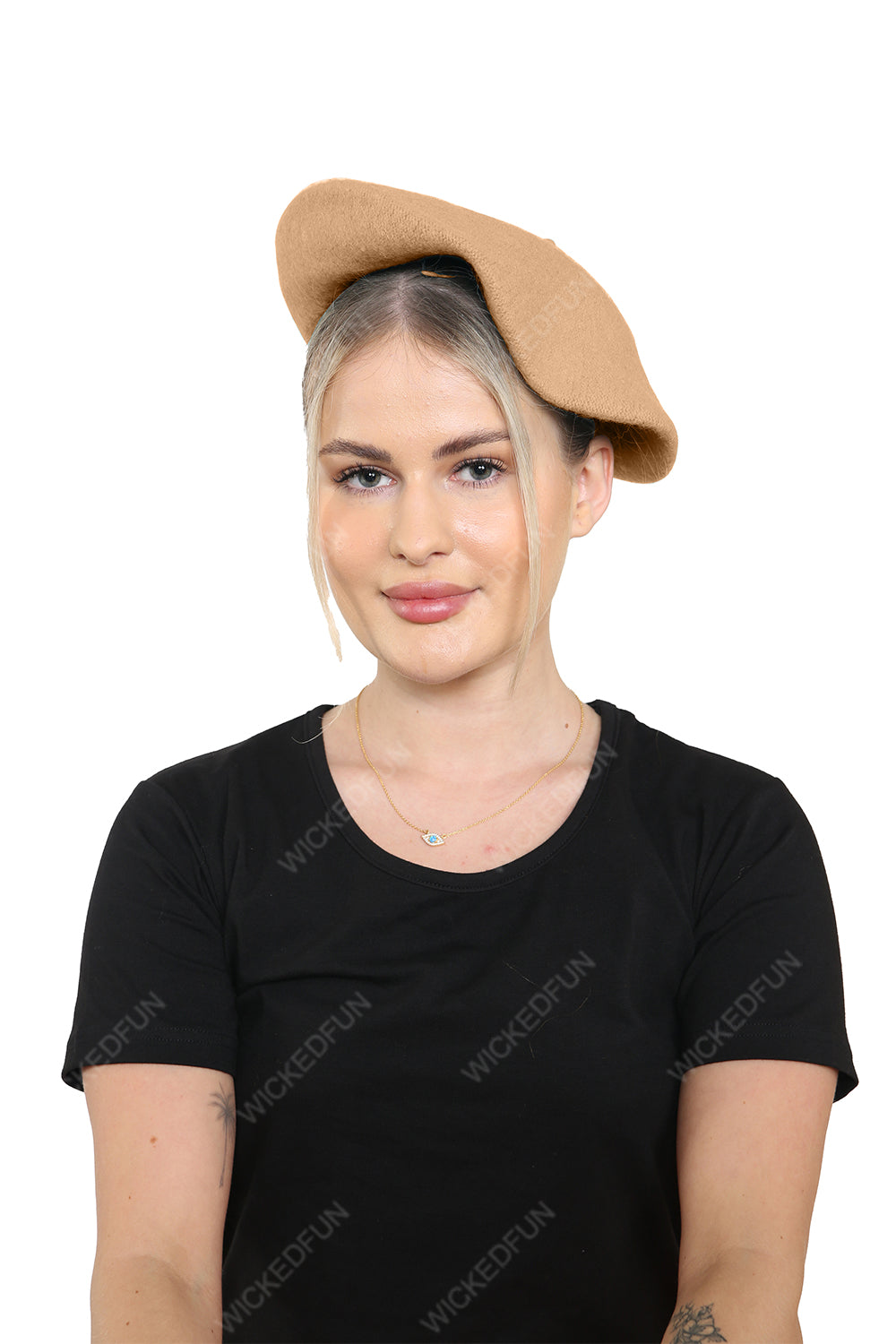 Wickedfun Camel Beret Hat