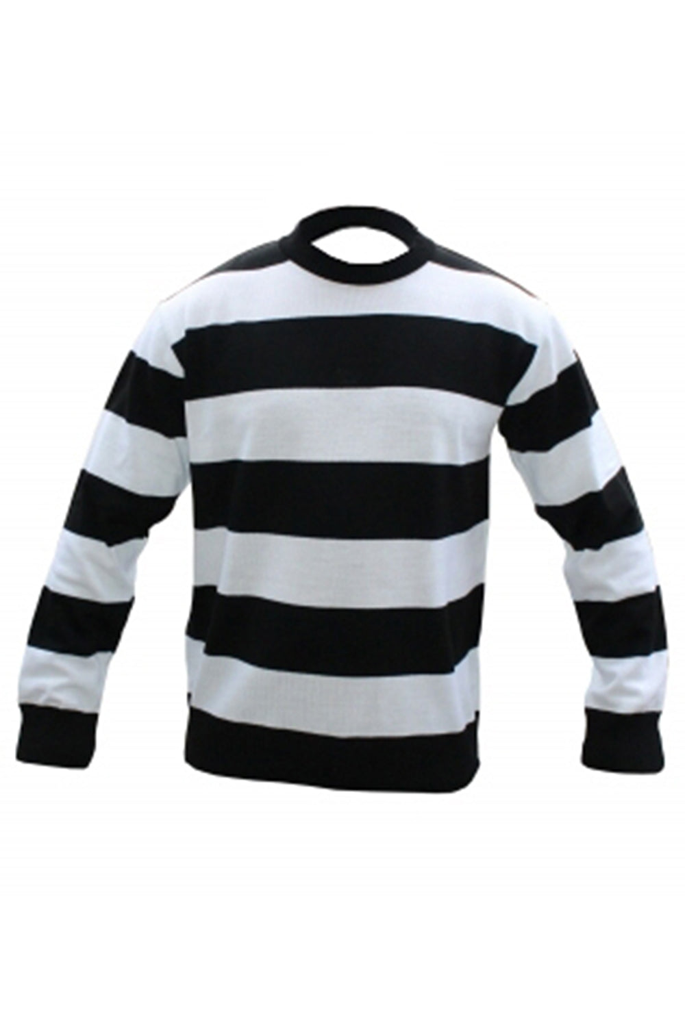 Wickedfun Children's Black and White Stripe/Convict Knitted Jumper