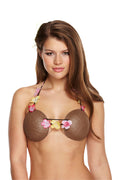 Adult Coconut Bra With Flowers