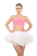 Crazy Chick Adult 2 Layers Short Ruffle White Angel Tutu Skirt