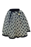 Crazy Chick Adult White Black Polka Dot Skirt (23 Inches)