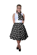 Crazy Chick Adult Black White Polka Dot Skirt (26 Inches)