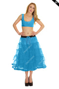 Crazy Chick Adult 5 Tier Petticoat with Ribbon Turquoise Tutu Skirt (Approximately 26 Inches Long)