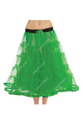 Crazy Chick Adult 5 Tier Petticoat with Ribbon Green Tutu Skirt (Approximately 30 Inches Long)