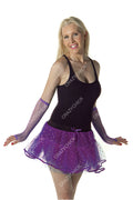 Crazy Chick Adult Sequin 4 Layers Purple Tutu Skirt