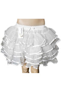 Crazy Chick Adult 5 Layers White Angel Tutu Skirt with Ribbon (Approximately 18 Inches Long)