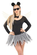 Crazy Chick Adult 6 Layer Black White Petal Tutu Skirt