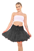 Crazy Chick Adult Black Layered Ruffle Petticoat Tutu Skirt