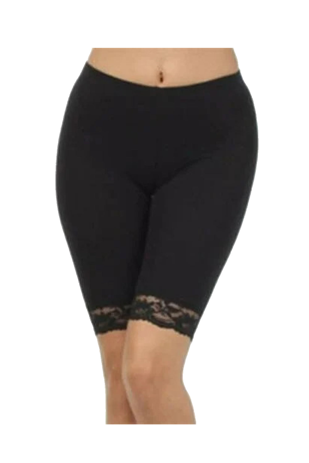 Crazy Chick Adult Black Microfibre Lace Cycling Shorts for Sports and Gym
