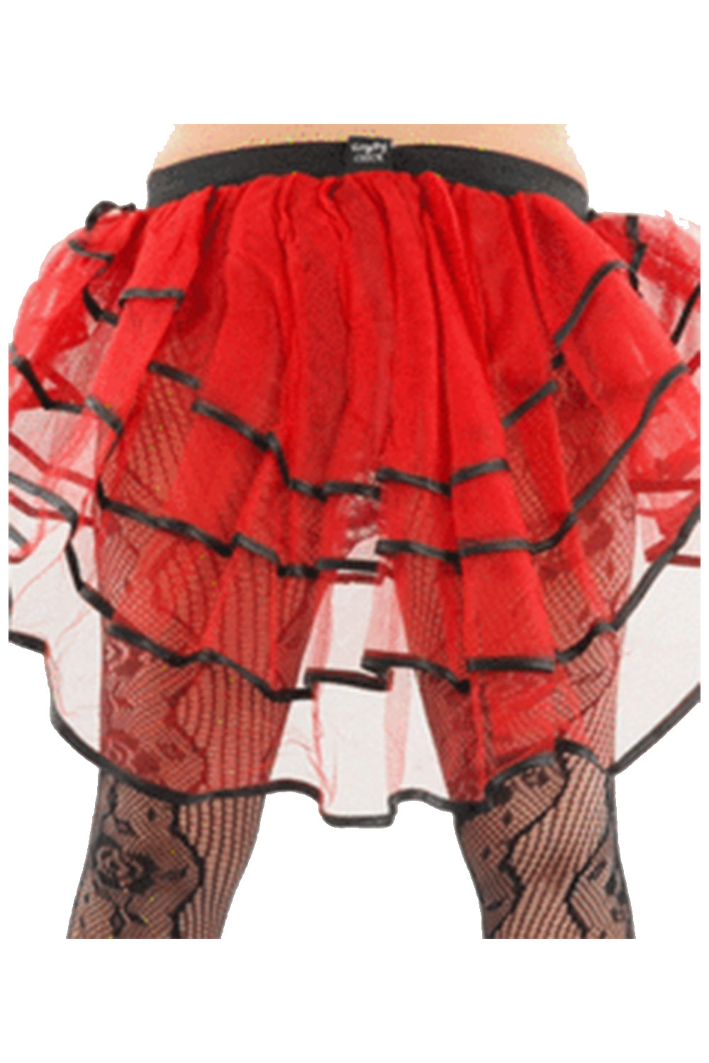 Crazy Chick Adult 3 Layers Red Black Burlesque Tutu Skirt