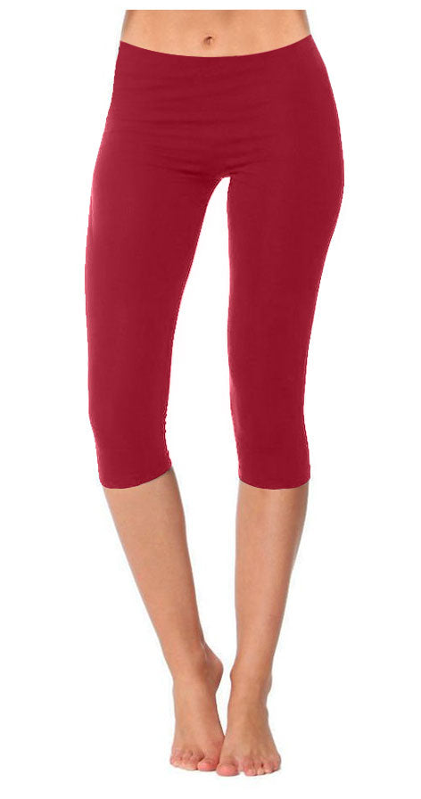 Crazy Chick Girls Dancewear Wine Capri Leggings