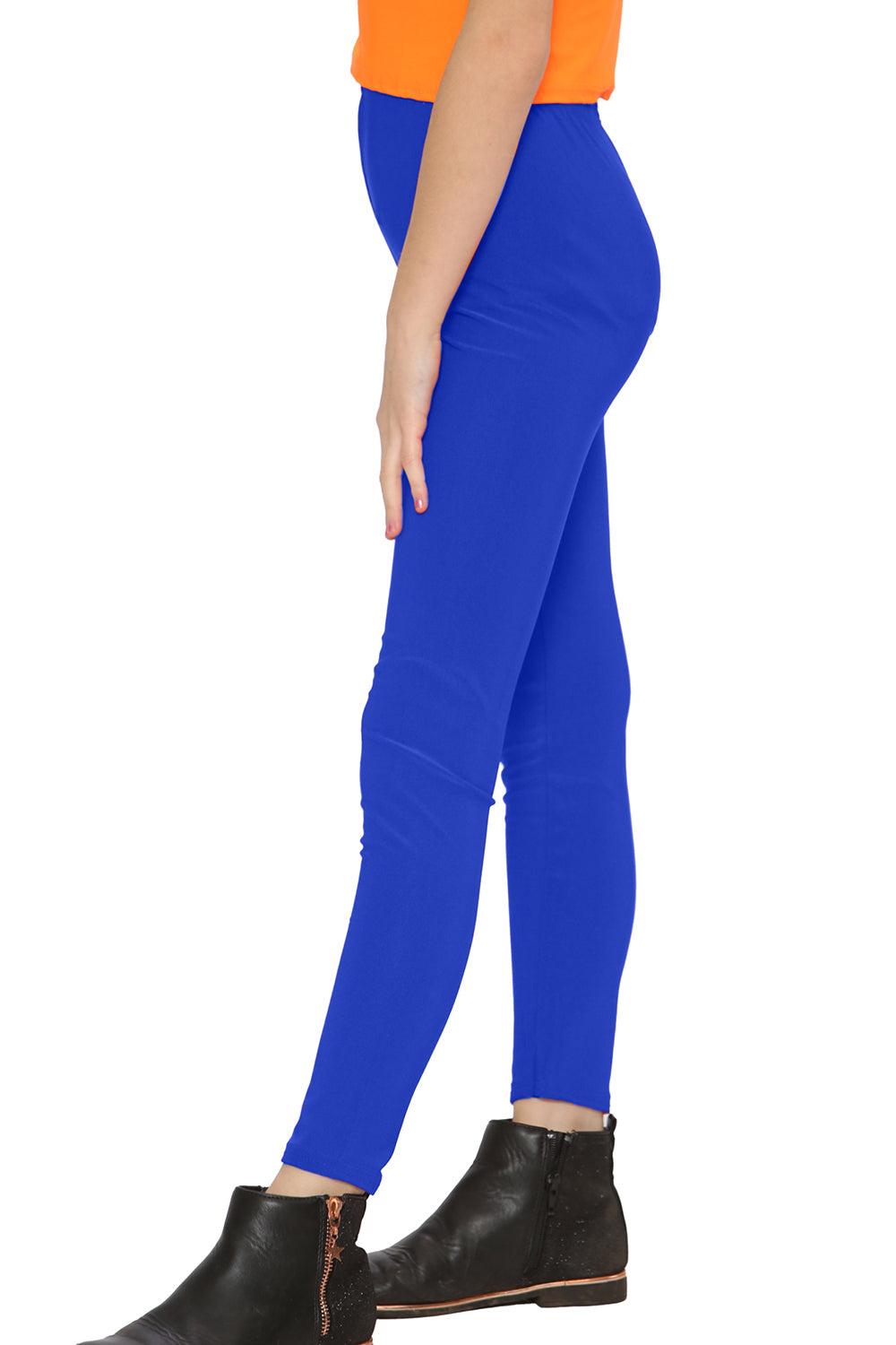 Crazy Chick Girls Microfibre Royal Blue Leggings