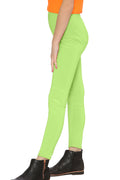 Crazy Chick Girls Microfibre Yellow (Lemon) Leggings