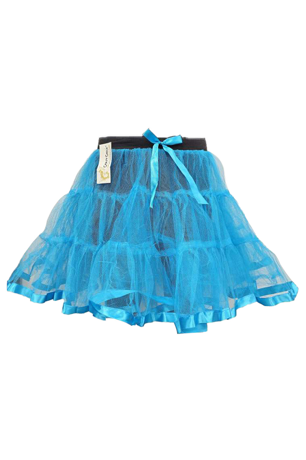 Crazy Chick Girls 2 Layers Turquoise Petticoat  Tutu Skirt (18 Inches Long)
