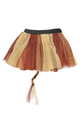 Crazy Chick Girls 3 Layers Plain Golden Brown Tutu Skirt With Tail