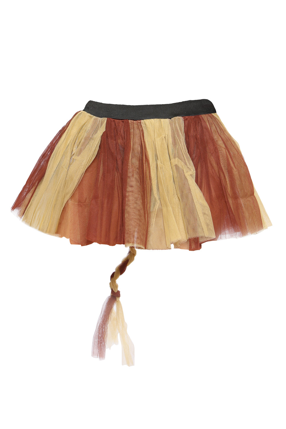 Crazy Chick Girls 3 Layers Plain Golden Brown Tutu Skirt With Tail