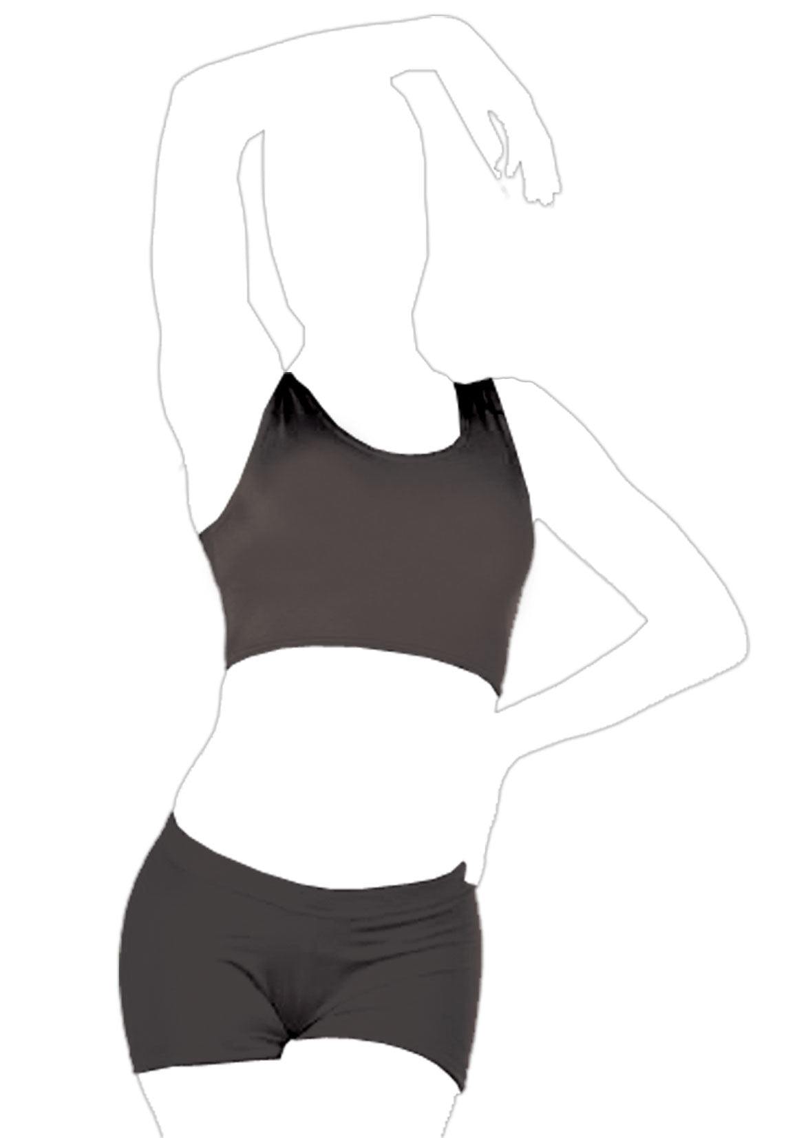 Crazy Chick Girls Black Crop Top