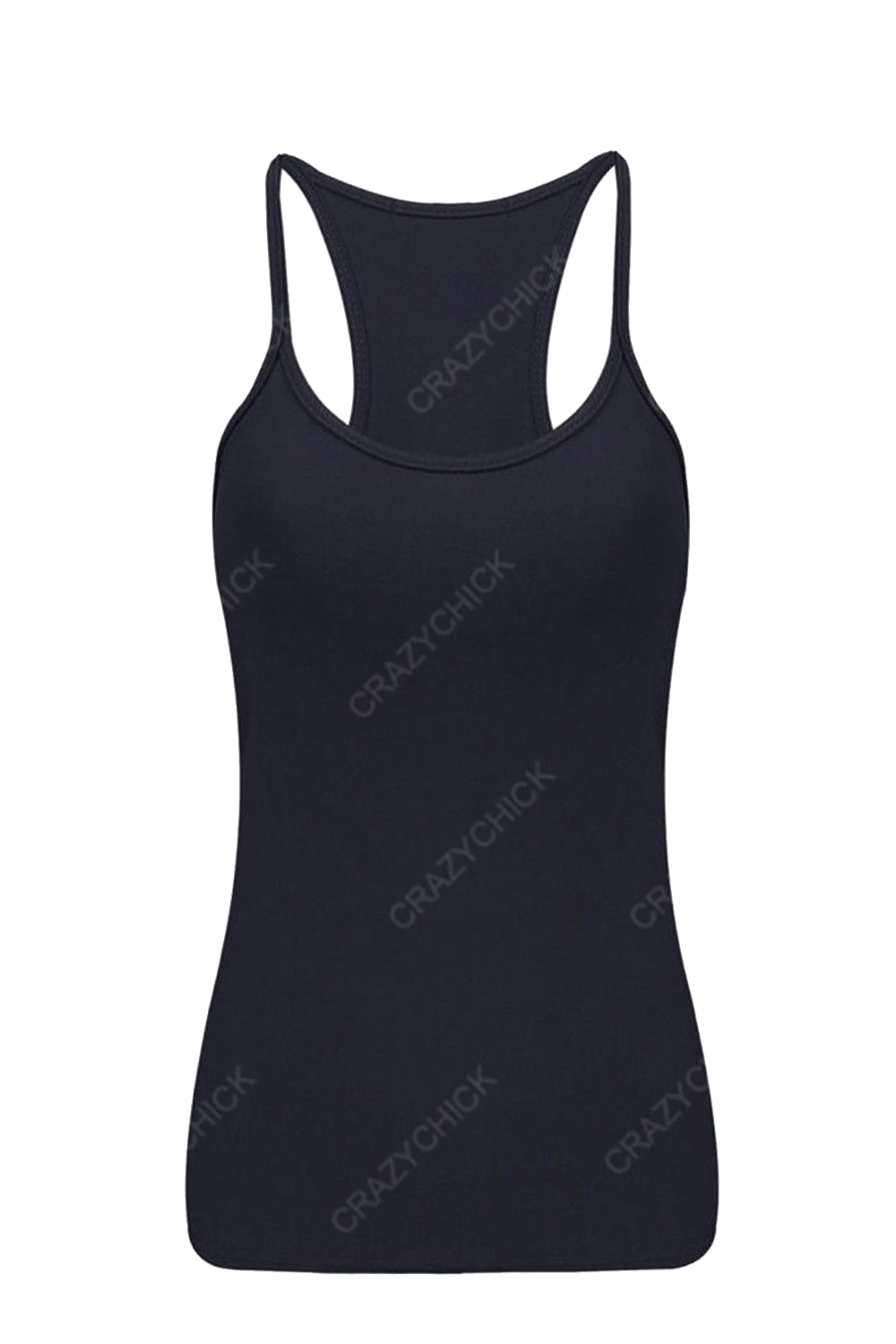 Crazy Chick Girls Cotton Black Vest Top