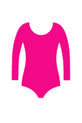Crazy Chick Girls Cotton Full Sleeve Pink Leotard