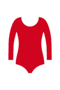 Crazy Chick Girls Cotton Full Sleeve Red Leotard