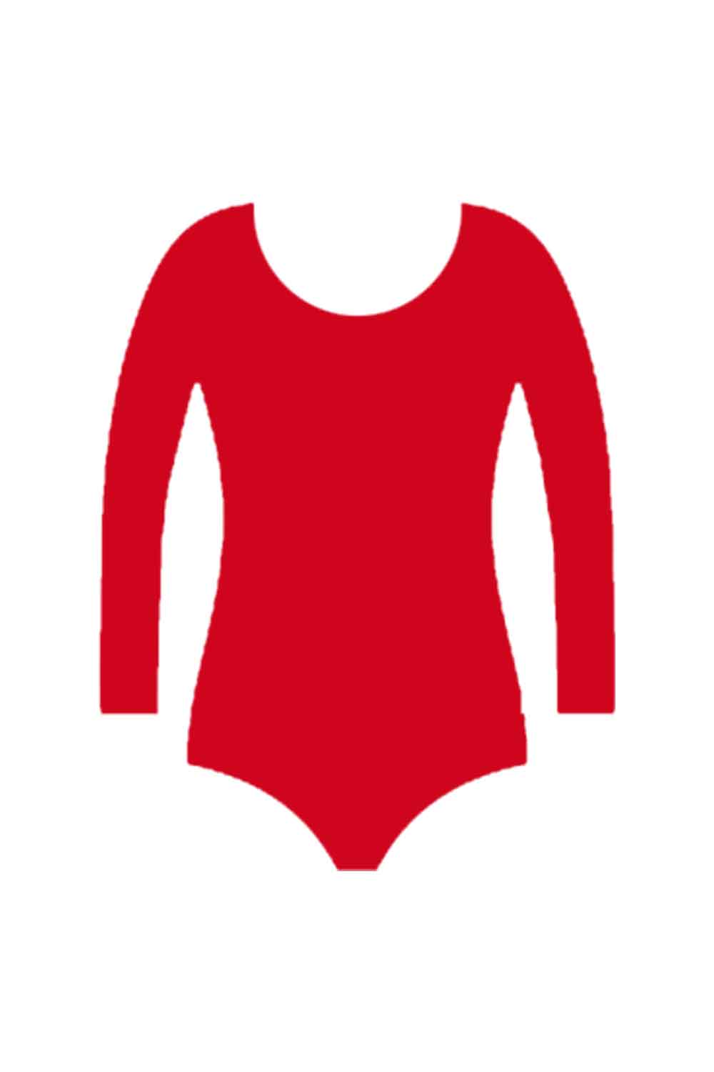 Crazy Chick Girls Cotton Full Sleeve Red Leotard
