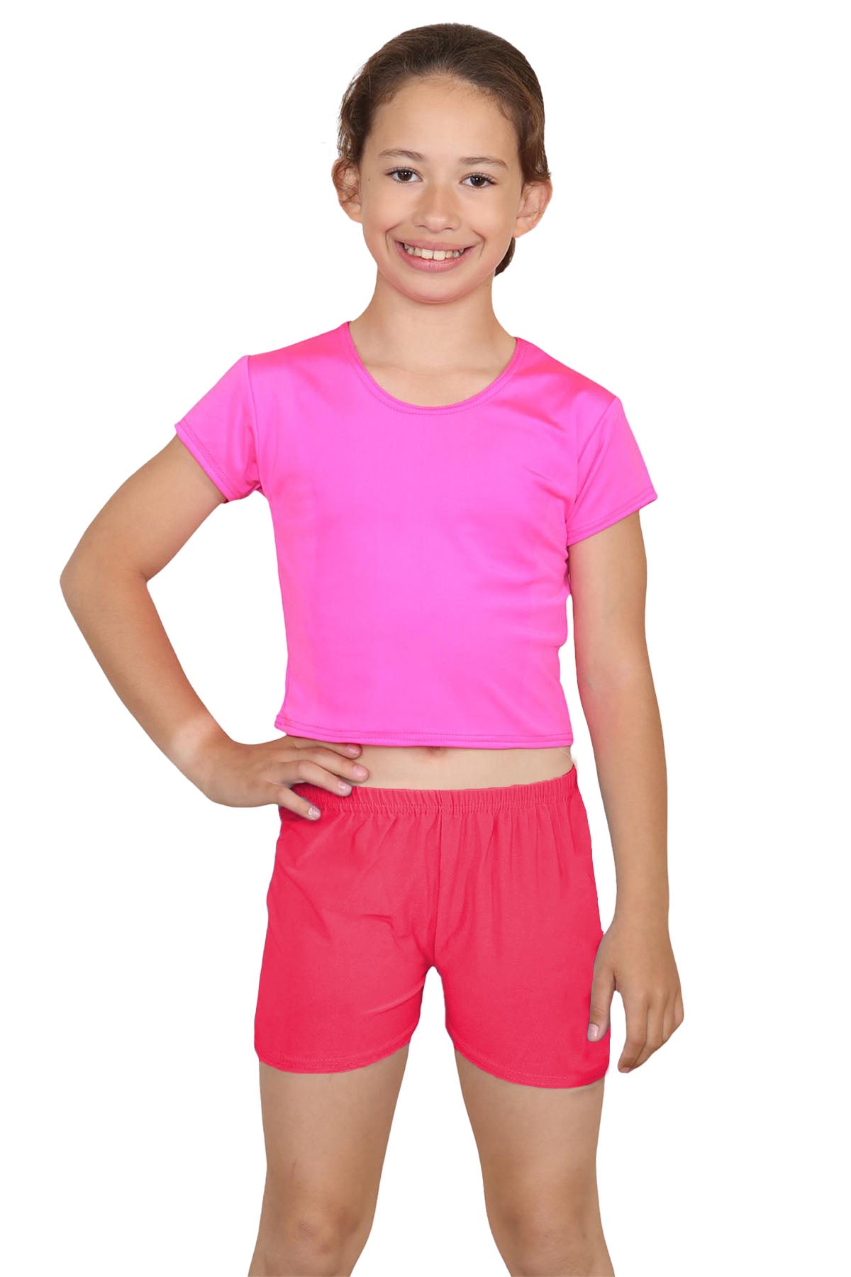 Crazy Chick Girls Cotton Pink Hot Pants