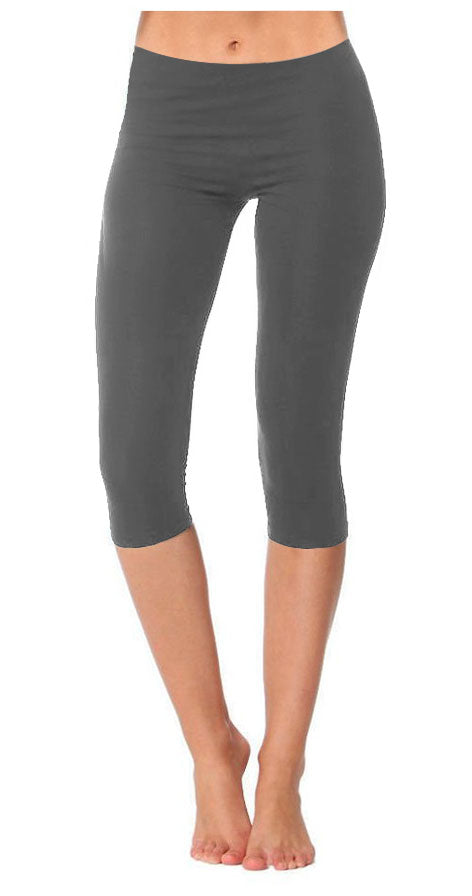 Crazy Chick Girls Dancewear Dark Grey Capri Leggings