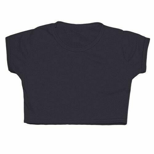 Crazy Chick Girls Microfibre Black Crop Top