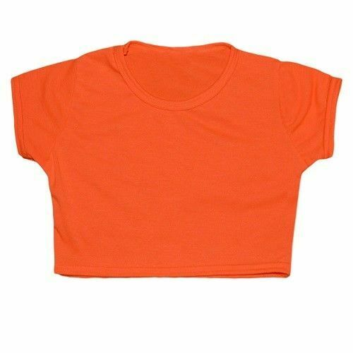 Crazy Chick Girls Microfibre Orange Crop Top