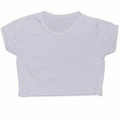 Crazy Chick Girls Microfibre White Crop Top