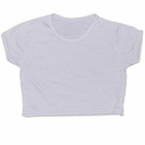 Crazy Chick Girls Microfibre White Crop Top
