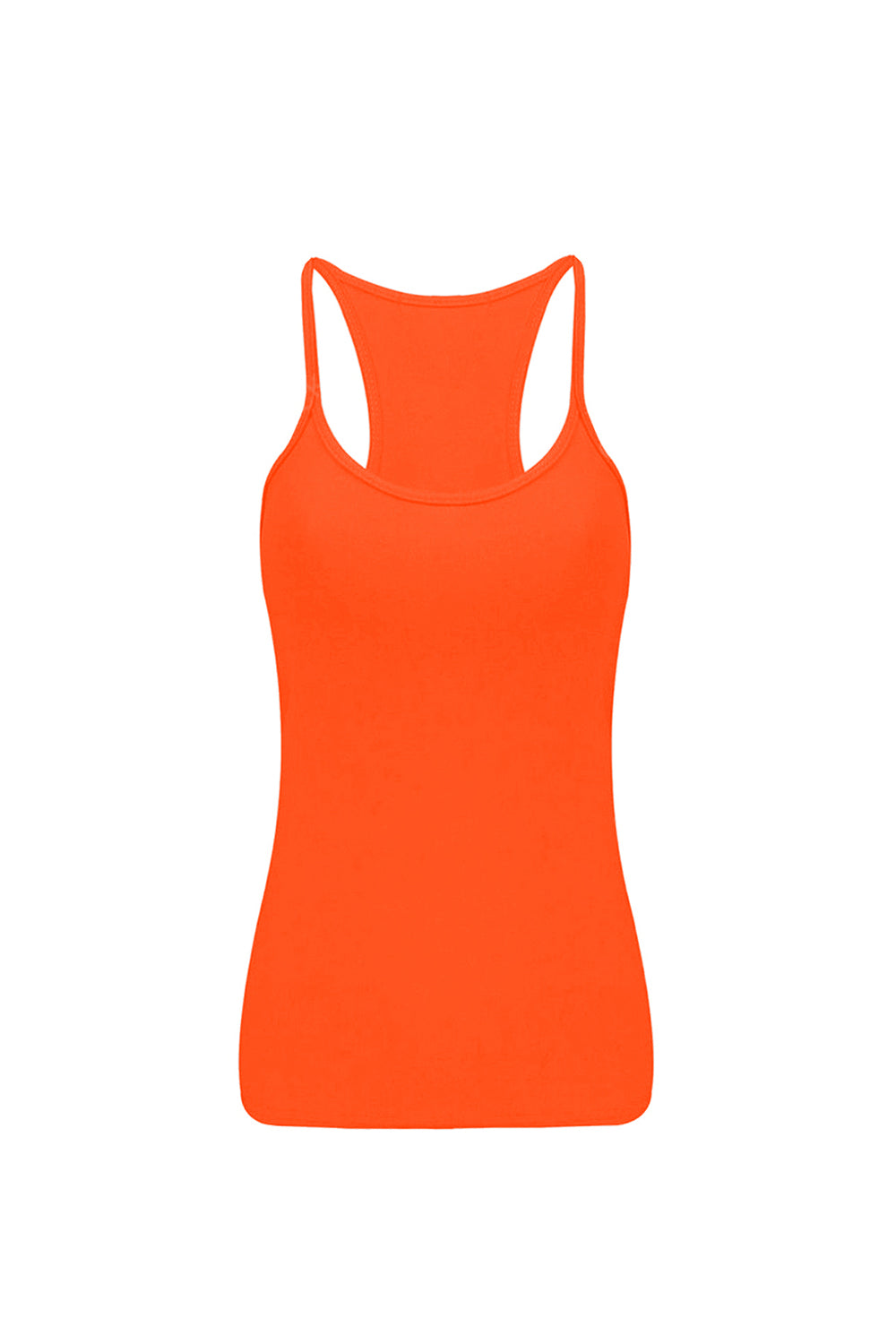 Crazy Chick Girls Microfibre Neon Orange Vest Top
