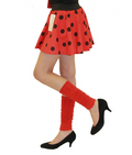 Crazy Chick Girls Red Black Polka Dot Skirt 15 Inches