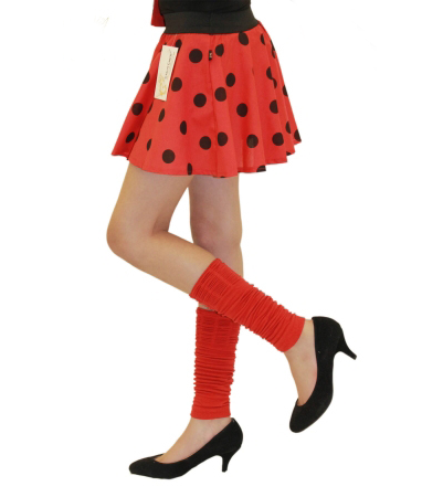 Crazy Chick Girls Red Black Polka Dot Skirt 15 Inches
