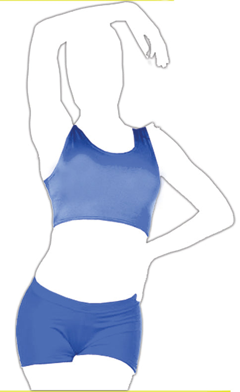 Crazy Chick Girls Royal Blue Crop Top