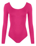 Crazy Chick Girls Microfibre Pink Full Sleeve Leotard