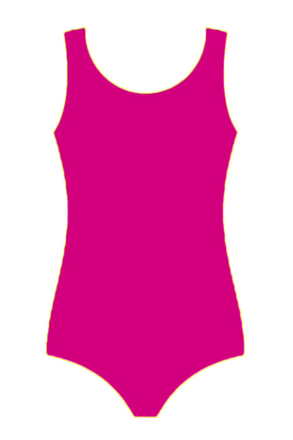 Crazy Chick Girls Cotton Wide Strap Sleeveless Pink Leotard