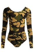 Crazy Chick Adult Camouflage Full Sleeve Leotard