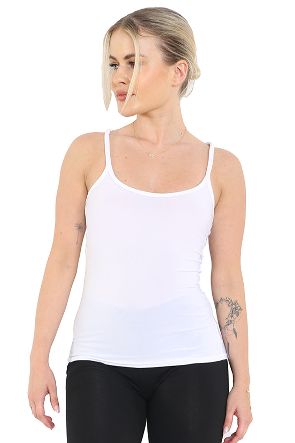 Crazy Chick Adult Microfibre White Vest Top