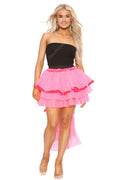 Crazy Chick Adult Long Tail Fuchsia Burlesque Tutu Skirt