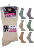 Crazy Chick Luxury 3 Pairs Wool Blend Boot Socks Non Elastic