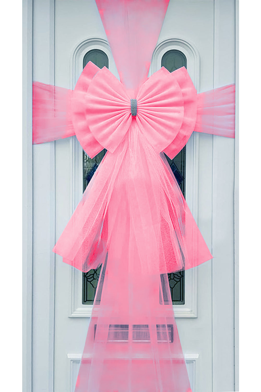 Deluxe Double Baby Pink Door Bow