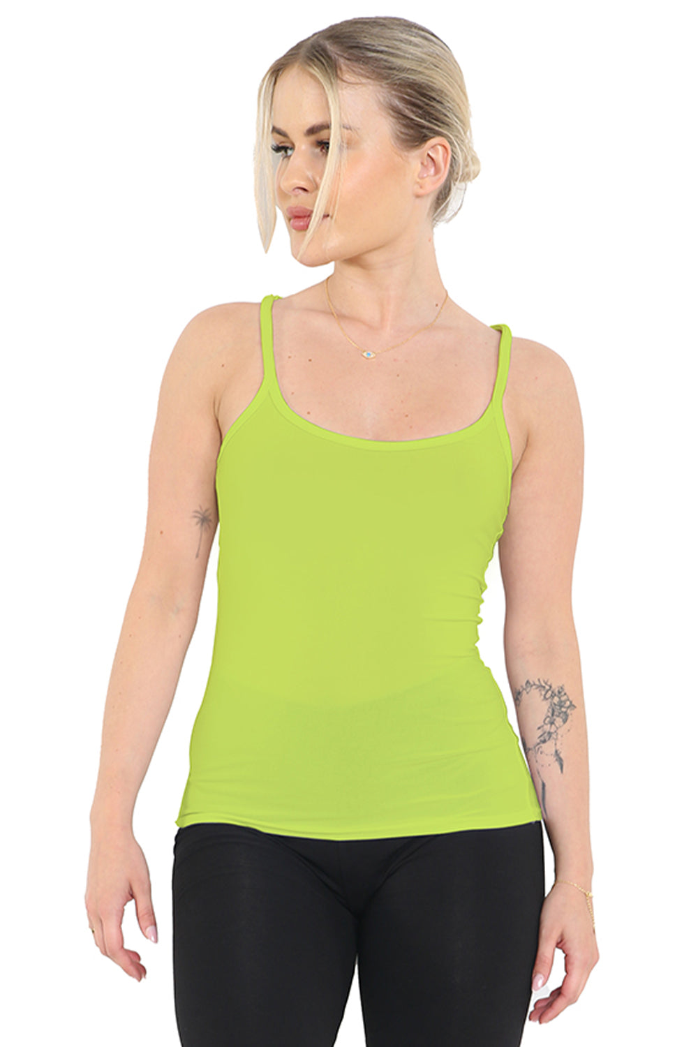 Crazy Chick Adult Microfibre Neon Yellow Vest Top